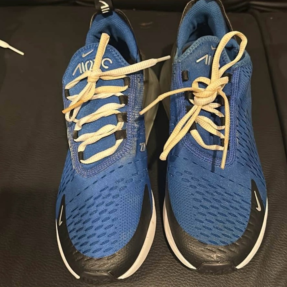 ASICS Vibrant Blue Sneakers with Cream Laces